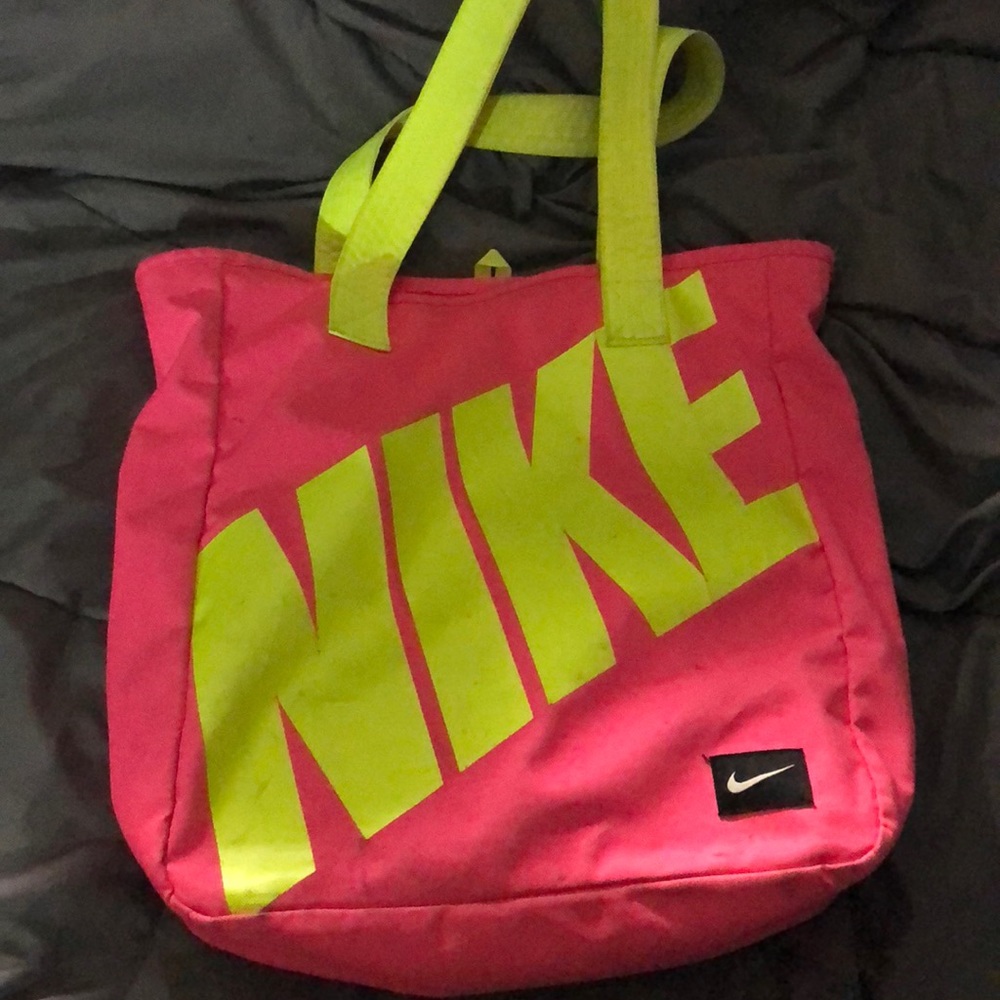 Neon Nike tote
